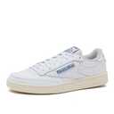 Reebok Club C Vintage Tennis Sneakers for Men, Casual White Mens Shoes, Size 7 to 15, White/Chalk/Vector Blue, 8