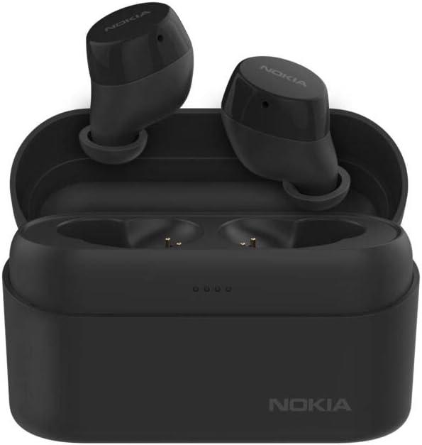 Nokia Power Earbuds | True Wireless with Charging Case | Up to 150 Hours of Play | Waterproof | Universal Bluetooth 5.0 Compatibility with Built-in Mic | Crystal-Clear Sound with Enhanced Bass,Gray