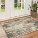 Valenrug 9x12 Area Rug, Abstract Large Washable Rugs for Living Room Taupe
