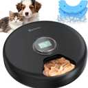 Automatic Cat Feeder Wet Food: Cordless Dog Foods Dispenser - Small Pet Fresh Food Refrigerated Container with 2 Ice Packs - Programmable Timer AA Battery Powered Kitten Feeding - 6 Meals Per Day
