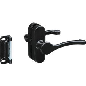 National Hardware N262-204 Lever Latch Black 1-3/4 in Hole Spacing Zinc Die-Cast Door Security Latch for Screen and Storm Doors Interior Exterior Locking Mechanism