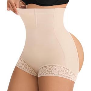 MERYOSZ Butt Lifting Shapewear Panties Tummy Control Underwear for Women High Waisted Faja Body Shaper Shorts L