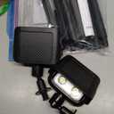 Solar Lights Outdoor, Motion Sensor Outdoor Solar Spotlights Waterproof, Outside Wall Lights, Outdoor Lights Solar Powered for Garden/Patio/Yard/Lawn/Backyard, Warm Yellow Light, 2 Packs (Black)