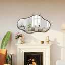 Irregular Wall Mirror, 20"x36" Asymmetrical Mirror with Metal Frame, Decorative Wall Mirror for Entryway Bathroom Living Room Bedroom, Horizontal or Vertical Hanging