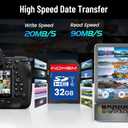 32GB SD Card, 2 Pack SDHC Memory Cards UHS-I U1 Class 10 High-Speed Full HD Video, Secure Digital Cards Compatible with Cameras, HD Camcorders, DSLR and PC, 32GB(2pc)