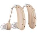 LapEasy Hearing Aids for Seniors Rechargeable with Noise Canceling, Hearing Amplifier for Adults, Sound Amplifier for Hearing Loss - in Ear - with Volume Control, Beige