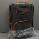 Rockland Fashion Softside Upright Luggage Set, Expandable, Charcoal, 2-Piece Set (14/19)