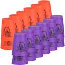 yeesport Sport Stacking Cups, 24pcs Sports Stacking Cups Sport Training Game for Challenge Competition Travel Party Gift for Kids and Adults (Purple & Red)