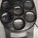 IMUSA 6 Slot Electric Arepa Maker with Temperature Control, Matte Black