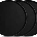 TOPZEA 3 Pack Large Restaurant Serving Tray, 16 Inch Plastic Round Server Tray, Non-Skid Bar Drink Trays Cafeteria Buffet Food Service Trays for Coffee Table, Hotel, Party