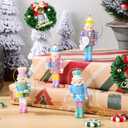 Christmas Nutcrackers Ornaments: 8Pcs Candy Resin Hanging Nutcracker Figures, Pastel Nutcracker Decor for Christmas Tree Candy Colored Nutcracker