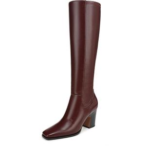 Franco Sarto Women's Jonie Mid Calf Boot Oxblood Red Leather, 6 M