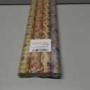 Aimyoo Kraft Christmas Wrapping Paper Set, Vintage Kids Xmas Gift Wrap Paper Rolls, Stockings Candy Canes Santa Deers Snowman Skating Shoes Designs,17 in x 16 ft per Roll