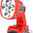 Cordless LED Flashlight for Milwaukee M18 18V Battery, 22W LED Work Light with USB-A&USB-C 2.1A Fast Charging Ports for Jobsite, Car Repairing, Camping, Emergency