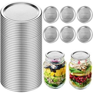 ZukoCert 24 Pcs 70mm Regular Mouth Canning Jar Lids, Leak-Proof Airtight Split-Type Metal Lids for Ball & Kerr Jars, Home Canning & Preservation