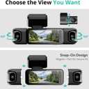 3K 4 Channel Dash Cam, 560 All-Sides View, Front and Rear Inside Car Camera with 3.18Touch Screen, Dash Camera 24/7 Parking Mode, Built-in GPS 5.8G WiFi Night Vision Voice Control, Free 128GB Card