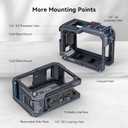 SMALLRIG Hero13 / Hero12 / Hero11 / Hero 10 / Hero 9 Black Cage for GoPro, Compatible with the Lens Filter Max Lens on Camera, with 2 Cold Shoe Mount for Microphone and Led Video Light - 3084C