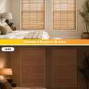 LazBlinds Blackout Bamboo Roller Shades, 28" x 72", Ceylon Light Russet