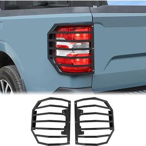 Aunginsy Tail Light Lamp Guard Cover Compatible with Ford Maverick 20222025 Exterior Accessories, Car Back Taillight Grilles Guard Protective Net Frame Carbon Steel Rear Headlight Trim Cover, Black
