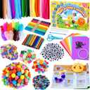 Zefy 3200+ Pcs Arts and Crafts Supplies for Kids, All in One Craft Kits with 12 Crafts Design, DIY School Supplies Kit Craft Box Easter Gifts for Girls Boys Ages 4-12