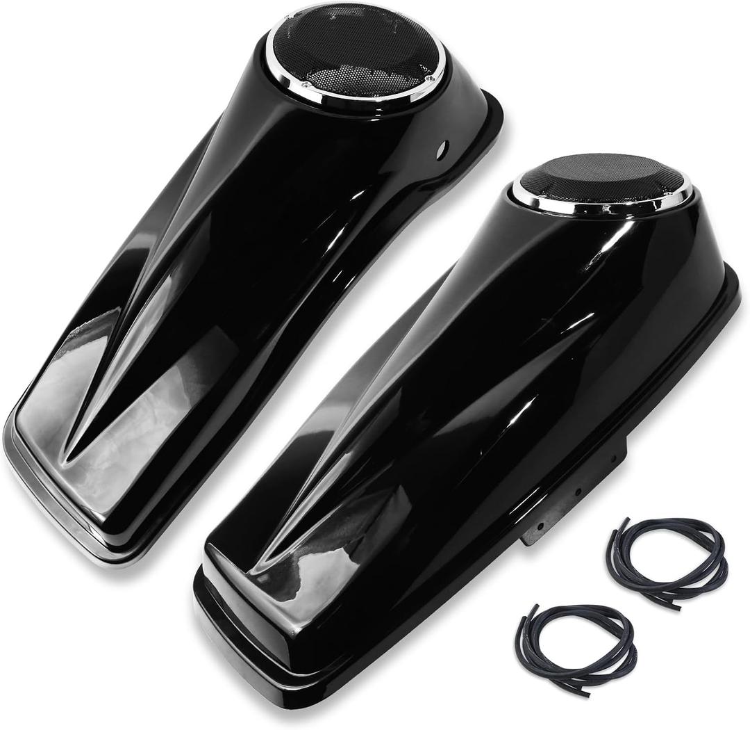6.5" Motorcycle Speaker Saddlebag Lids Compatible for 2014-2024 Harley Touring Models Street Glide Road King Road Glide Electra Glide Ultra Limited