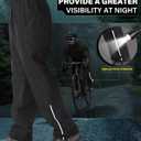 iCreek Men's Packable Rain Pants Waterproof Lightweight Over Pants Windproof Outdoor Pants for Fishing Golf Hiking (Black, XXXL)