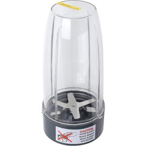 TOPINCN Blender Replacement 32Oz Juicer Cross Blade Cross Knife Holder Parts Juicer Cup Accessories Stainless Steel Abs