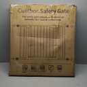 Cumbor 29.7-46" Baby Gate for Stairs, Gifts for Mom-Auto Close Dog Gate for The House, Easy Install Pressure Mounted Pet Gates for Doorways, Easy Walk Thru Wide Safety Gate for Dog, Gray