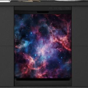 Universe Galaxy Dishwasher Magnet Cover Space Nebula Magnetic Dishwasher Decor Sticker Refrigerator Panel Decal Kitchen Home Decorative, 23 x 26 Inch