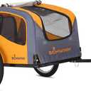 Schwinn 13-SC315 Rascal Bike Pet Trailer, For Small and Large Dogs, Lightweight, Tow with Bicycle, Up to 50 lbs. Small, Orange/Grey
