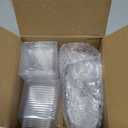 Juvale Mini Appetizer Plates and Tear Drop Spoons for Weddings (Clear, 72 Pieces)