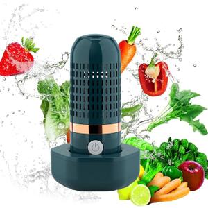Fruit and Vegetable Washing Machine, Aqua Pure Fruit Cleaner Device, Fruit Purifier with OH-ion Purification Technology 250min Working Time Wireless Charging for Cleaning Fruit,Vegetable,Meat (Blue)