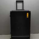 LEVEL8 Zipperless Checked Luggage with Aluminum Frame, Upgraded Medium Hardside Suitcase with Spinner Wheels, Metal Travel Luggage with Double Tsa Locks, 24 Inch, Black