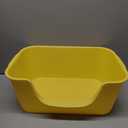 Large Cat Litter Box with High Sides,Cat Boxes for Indoor Cats,Cat Litter Pan for Kitty,Litter Box with Low Entry,Easy to Clean,Anti-Splashing (Green-Long Side Entry)