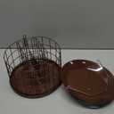 Kingsyard Squirrel Proof Suet Feeder, Cage Bird Feeders for Outdoors Hanging, All Metal, Double Suet Cake Capacity, Tray & Weatherproof, Brown