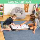 GoSports 30 Inch Table Top Air Hockey Game for Kids - Portable, Battery Operated Game Table - Oak