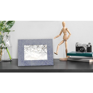 Grey Photo Frame, with Hooks and Brackets, these frames can be Displayed Vertically or Horizontally on a Table or Wall