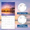 2 x 2026 Wall Calendar,Calendar 2026, November 2025 - December 2026, Wall Calendar Sunset, 12" x 24" Opened,Full Page Months Thick & Sturdy Paper for Calendar Organizing & Planning