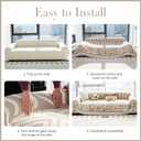 Boho Couch Cover Blanket for Sofa, Boho Chenille Sofas Cover Blanket, Boho Sofa Throw Cover, Chenille Blanket Couch Throw Covers for Recliner Couch Cover Pet Friendly Washable(Khaki, 71"x 71")