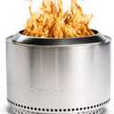 Solo Stove Yukon 27 Inch Smokeless Fire Pit with Removable Ash Pan - Wood Burning Portable Stainless Steel Outdoor Fireplace, Stainless Steel, Ideal for 6 or More People, 38 lbs (Silver)