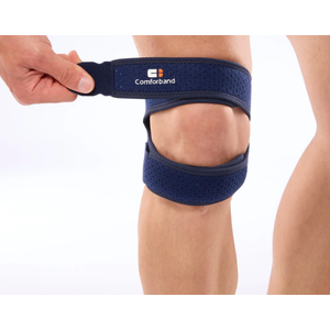 Dual Knee Strap Black Size L/XL