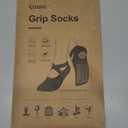 Ozaiic Pilates Socks for Women Non Slip Grip, Yoga Socks with Grippers for Barre, Hospital, Ballet, Dance, Barefoot Workout (One Size, 2p- Black/Gray)