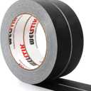 WELSTIK 2 Pack Black Gaffer Tape,1" X 33 Yards-10% Longer.Heavy Duty Gaffer Tape for Cables, Photography, Theater Stage Setup,Interior Design,Residue Free,Non Reflective,Easy to Tear