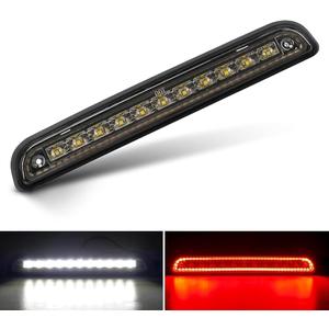 SUPAREE LED Third Brake Light Smoked Lens Fit for 1992 1993 1994 1995 1996 1997 F-ord F150 F250 F350 Super Duty Bronco, 3rd Brake Light Assembly Roof White Cargo Light Red High Mount Lamp