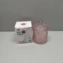 Colorful Glass Jar With Lid,Christmas Candy Dish,Cookie Jars,Jewelry Box,Biscuit Containers Food Storage,Decorative Jar(Purplish Red)