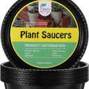 8 Pack of 5'' Plant Saucer Drip Trays, Plant Tray for Indoor and Outdoor Plants, Thicker & Sturdier & Durable Plastic Plant Saucers Plant Accessories Indoor Black