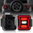 Smoke lens LED Tail Lights Compatible with Jeep Wrangler JL 2018-2026, Brake Light Reverse Light Turn Signal Lamp Running Lights Side Marker Light Assembly