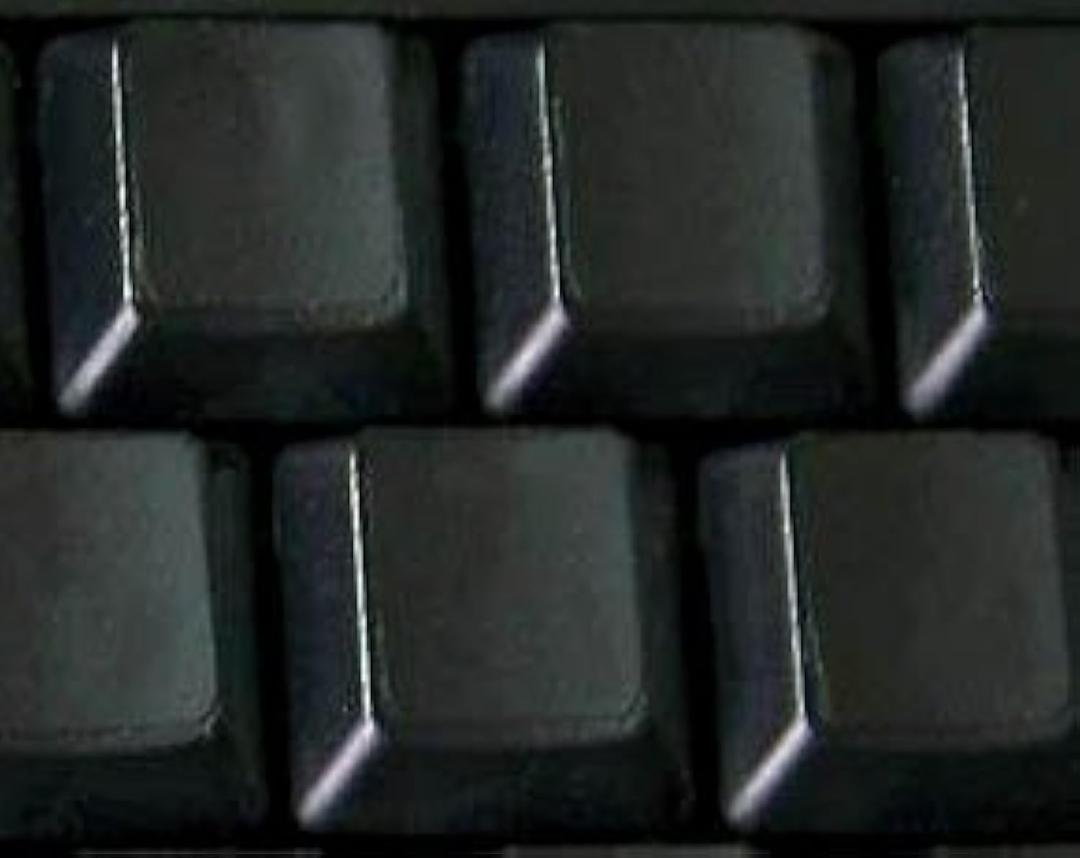 Blank Keyboard Stickers Non Transparent Black Background