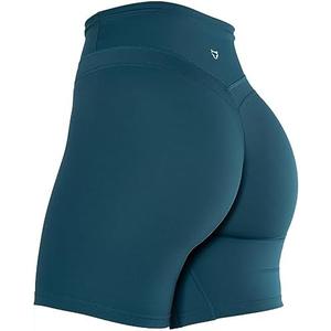 TomTiger Yoga Shorts for Women Tummy Control High Waist Biker Shorts Exercise Workout Butt Lifting Tights Women's Short Pants D