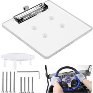 Roykaw Golf Cart Steering Wheel Scorecard Holder with Pencil Holder Compatible with EZGO Club Car Yamaha - Upgrade Adjustable Pencil Holder & Sturdy Clip